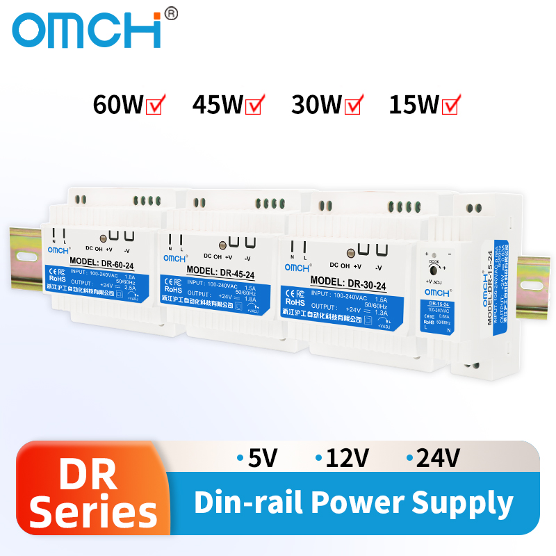 Smps Power Supply - OMCH Din Rail DR-15 DR-30 DR-45