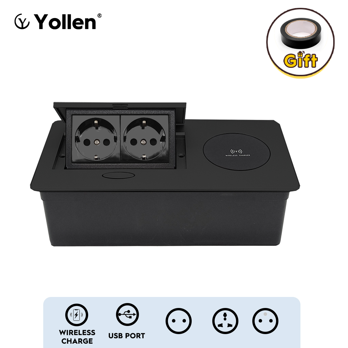 Modular Power Supply - Pengisi daya nirkabel EUR soket meja
