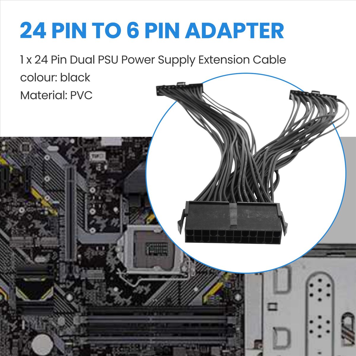 Atx Power Supply - AS62 Kabel Pemisah Motherboard ATX 24-Pin