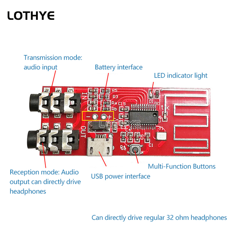 Modular Power Supply - Bluetooth 5.0 Stereo pemancar Bluetooth/modul penerima