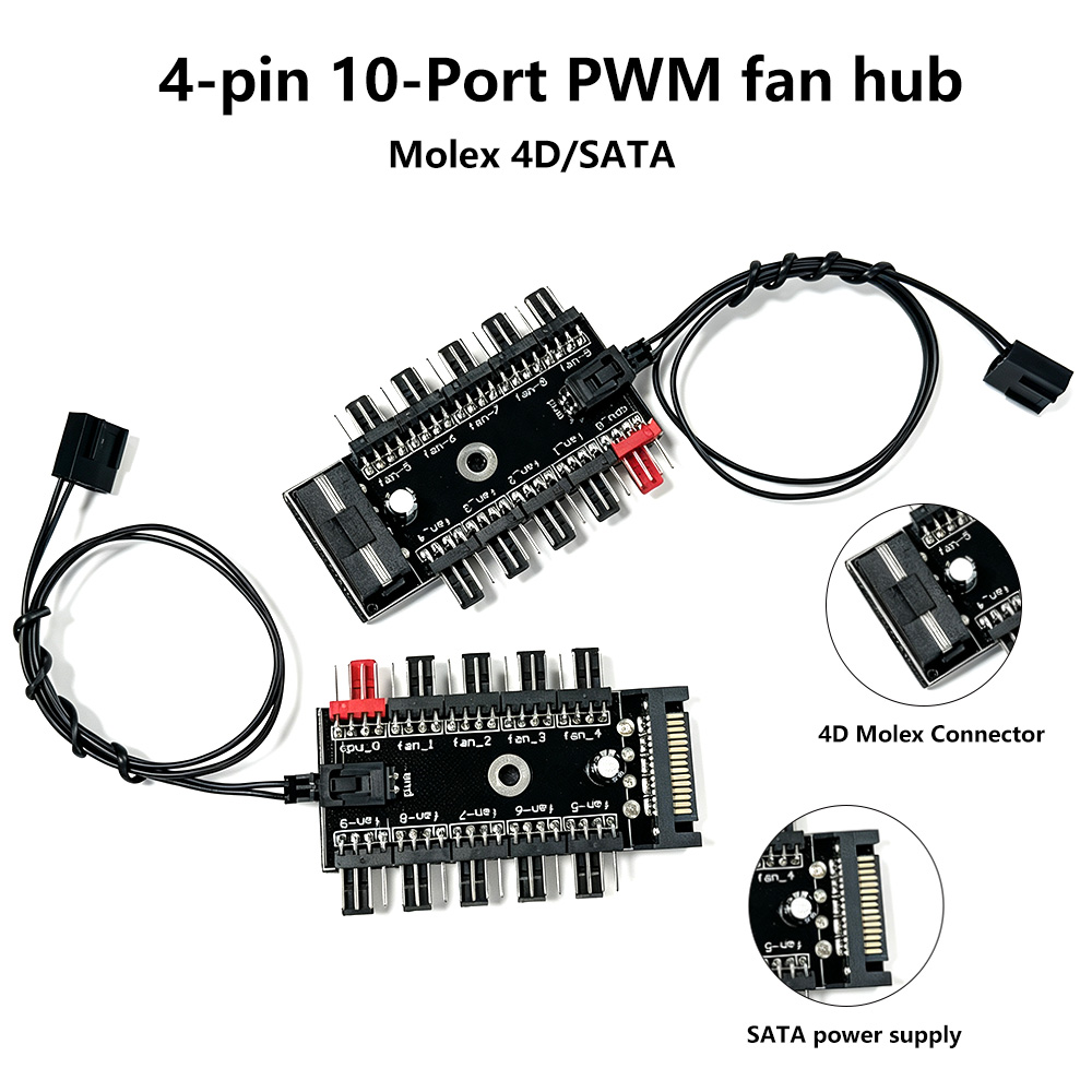 Pc Power Supply - Splitter Hub Kipas PWM 4 Pin