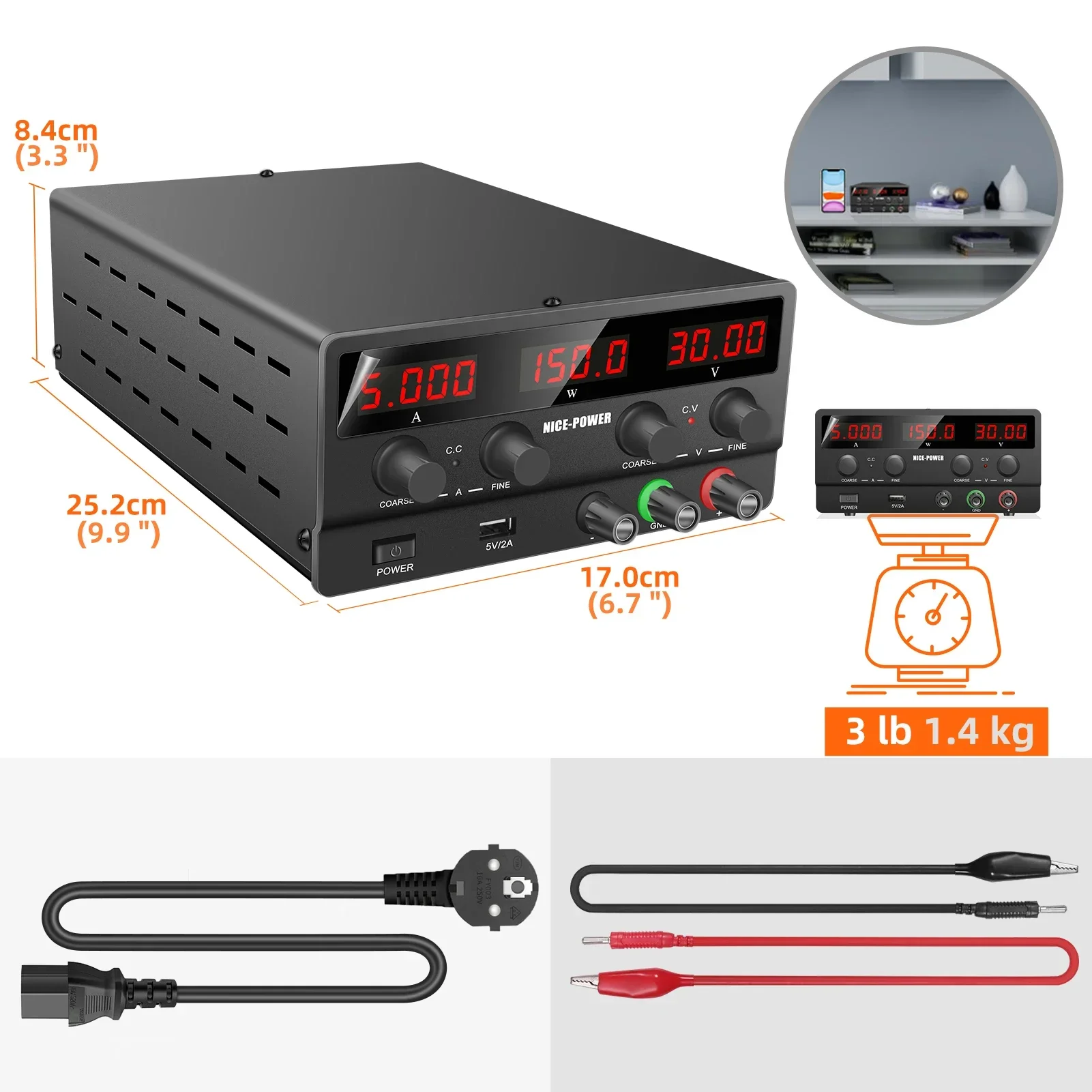 Catu Daya DC 30V 5A 150W NICE- - Smps Power Supply ulasan dan harga