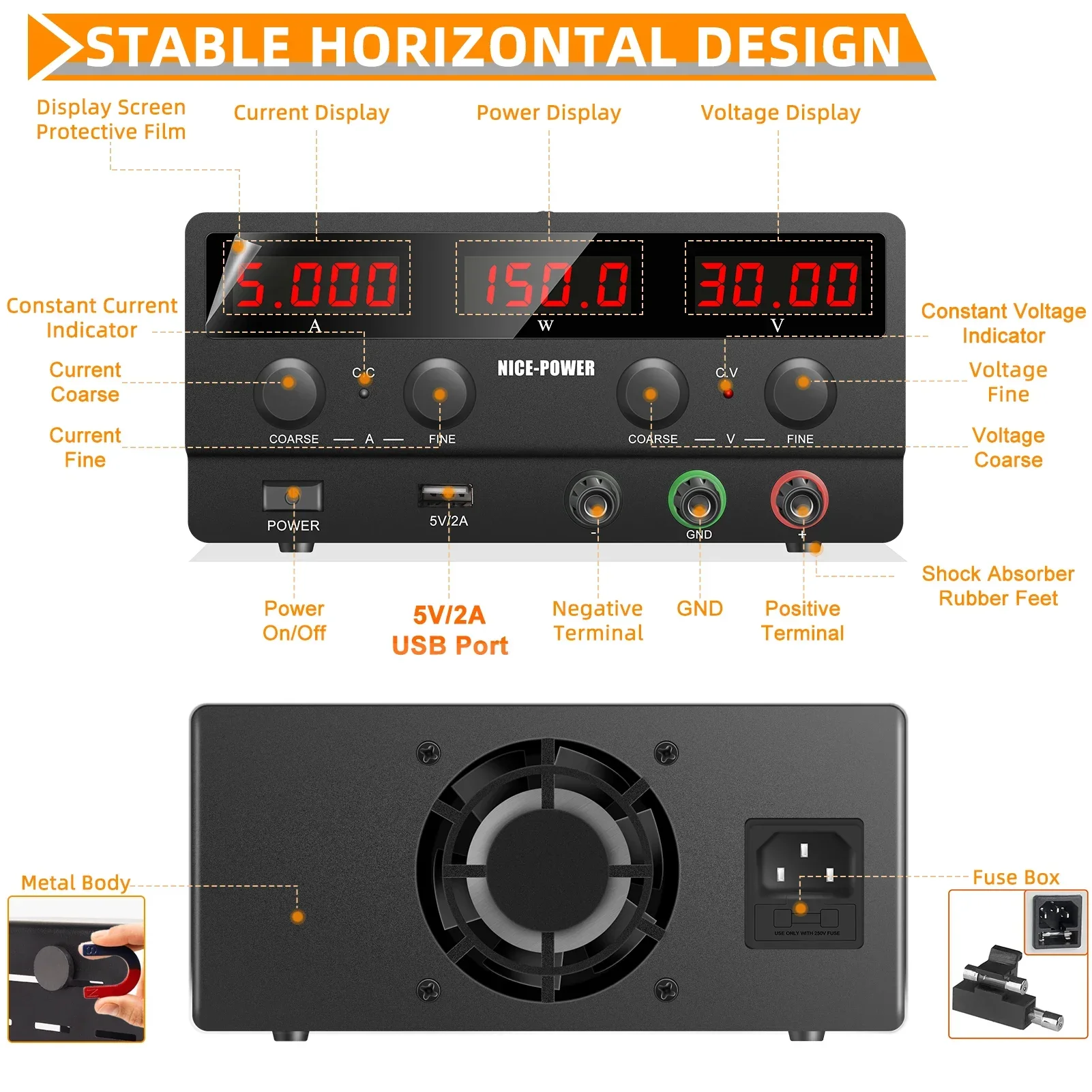 Catu Daya DC 30V 5A 150W NICE- - Smps Power Supply ulasan dan harga