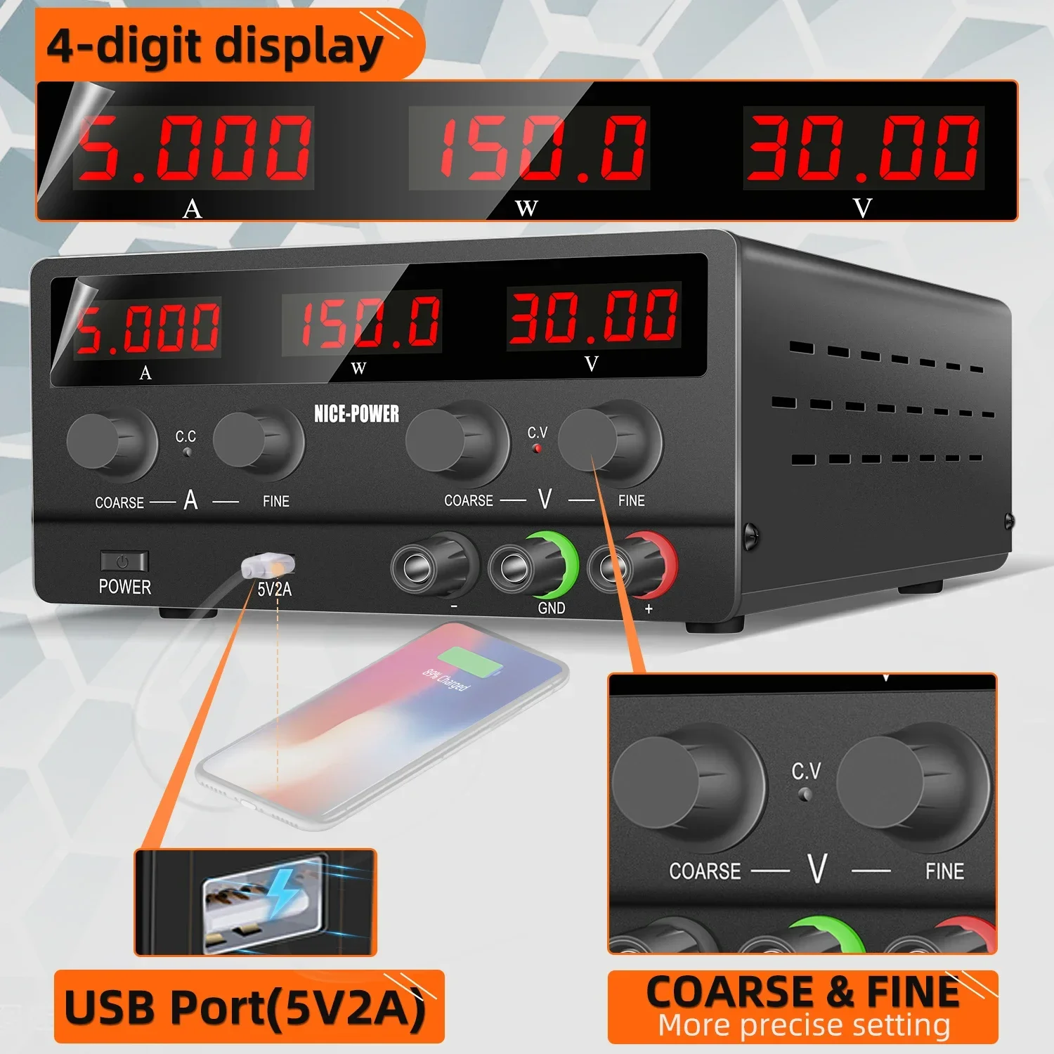 Catu Daya DC 30V 5A 150W NICE- - Smps Power Supply ulasan dan harga