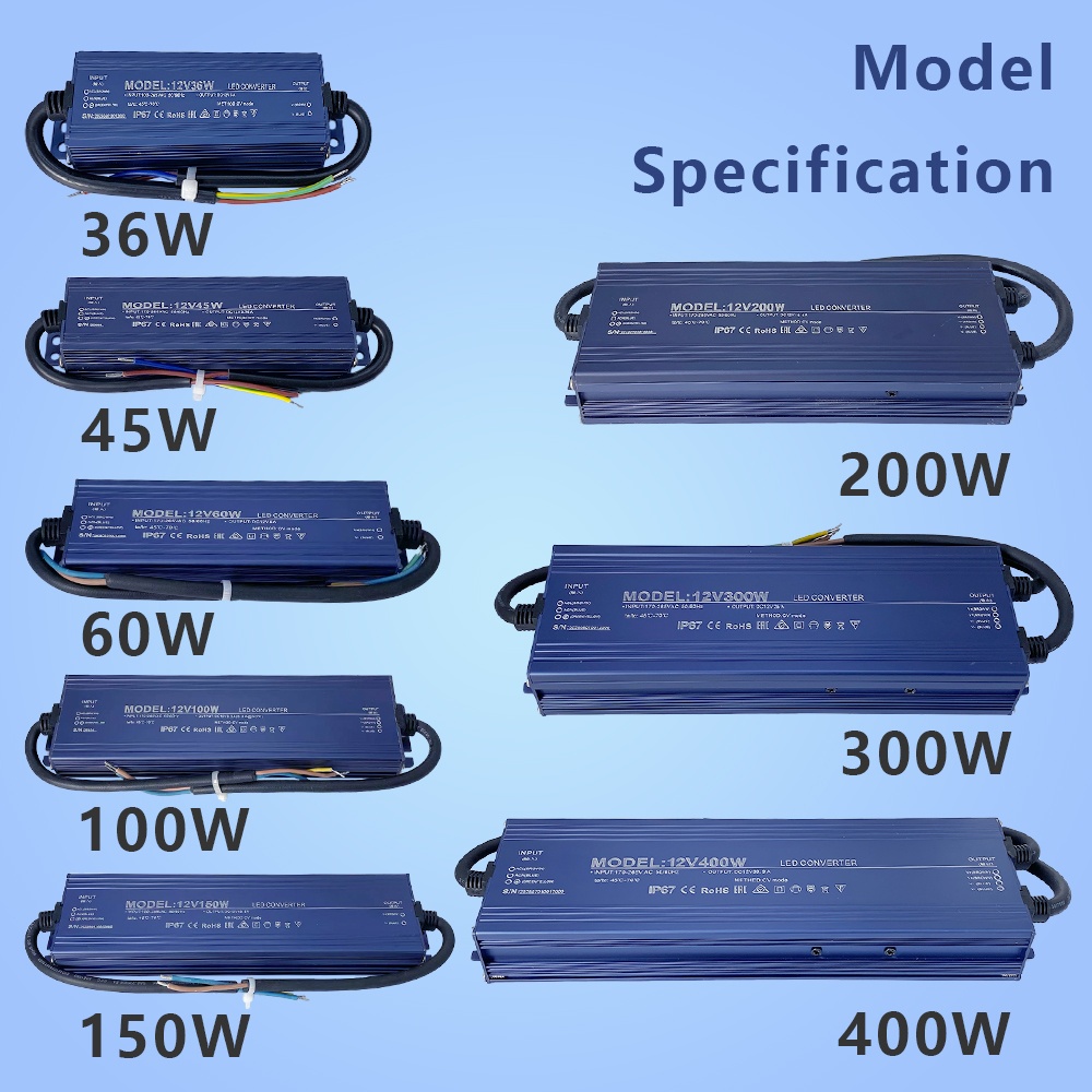 Catu Daya LED Tahan Air IP67 I - Power Supply 12V ulasan dan harga