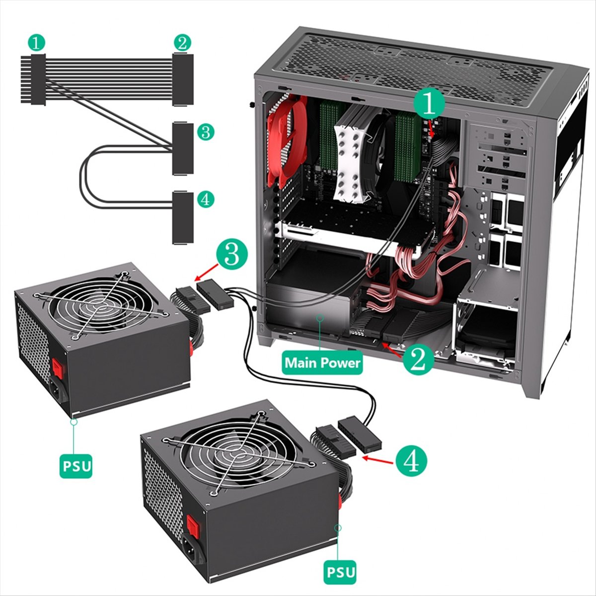 【A19R】ATX 24 Pin Male 1 hingga - Psu Computer ulasan dan harga