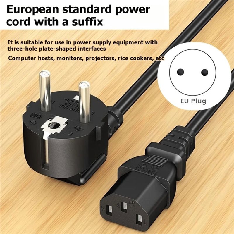 Kabel Catu Daya EU Plug C13 1. - Psu Computer ulasan dan harga